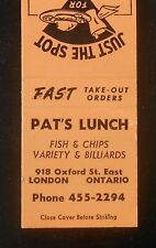 1960s chips de almuerzo Fish & Pat Variedad & Billar 918 Oxford St. Londres en Cana segunda mano  Embacar hacia Spain