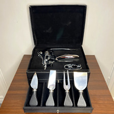 Wine Lever Corkscrew With Cheese Tool Set In Luscious Case for sale  Shipping to South Africa
