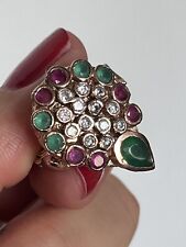 Bronze ring emerald usato  Torino