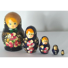 Conjunto de 5 bonecas russas Matrioska pintadas à mão vintage vintage comprar usado  Enviando para Brazil
