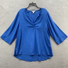 Blusa túnica feminina Tommy Bahama L Belina azul surplice gola V manga 3/4, usado comprar usado  Enviando para Brazil