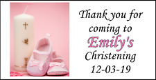 Personalised christening pink for sale  Shipping to Ireland