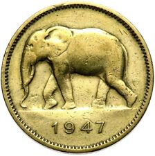 Kongo belgijskie - Leopold III. - Moneta - 2 franki 1947 Słoń WYSTAWA ! na sprzedaż  PL