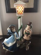 Vintage Atlantic Mold Christmas Carolers and Lighted Lamp Post Handpainted 1971, used for sale  Beaver Falls