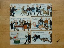 ARE YOU A MASON? Masonic/Freemason Comic Postcards Series 1626 to 1631 for sale  Shipping to South Africa