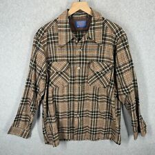 Camisa masculina vintage de lã com aba xadrez marrom G anos 70 A022625LS comprar usado  Enviando para Brazil