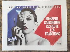 Gainsbourg affiche1985 49 d'occasion  Selles-sur-Cher