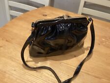 vintage black patent handbag for sale  SKIPTON