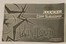 CV15/C12/C10/C8- Kicker Comp. Altavoz de subwoofer original manual del propietario de fábrica segunda mano  Embacar hacia Mexico