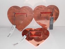 Lot of 3 Martha Stewart Oversized Large Copper Heart Cookie Cutter with Handle  for sale  Riverbank