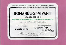 Etiquette romanee saint d'occasion  Vendays-Montalivet