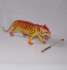 "Figura de plástico de juguete en miniatura tigre circo zoológico selva animal 4"" 3,5"" x 10", usado segunda mano  Embacar hacia Argentina