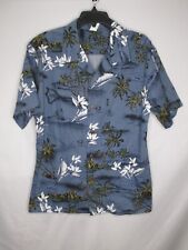 Camisa masculina Palmwave Havaí floral média manga curta botão para cima 100% algodão nova comprar usado  Enviando para Brazil