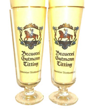 Used, 2 Gutmann Schneider Hopf Maisel Arco Paulaner Weizen German Beer Glasses for sale  Shipping to South Africa