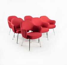 Cadeira executiva Knoll Saarinen 2010s em tecido vermelho com pernas tubulares de aço comprar usado  Enviando para Brazil