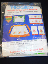 Usado, Kit de bordado de toallas de cocina con estampado de progreso vintage CALICO CON VOLANTES #1800 segunda mano  Embacar hacia Argentina