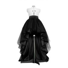High Low Black Tulle Skirt Asymmetric Hem Tutu Layered Gown High Waist 2022 for sale  Shipping to South Africa