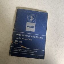 Operating instructions etz for sale  DURHAM