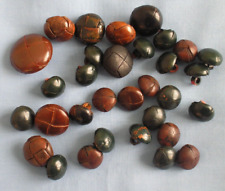 Buttons vintage leather for sale  BARNET