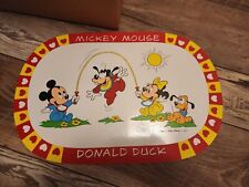 Alfombra de mesa de cena Disney Mickey Mouse de colección 1984 Goofy Donald segunda mano  Embacar hacia Argentina