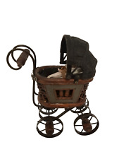 Carrinho de bebê vintage carrinho de madeira ferro carrinho apenas com decoração de bebê comprar usado  Enviando para Brazil