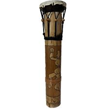 ¿Tambor tribal Djembe con lagarto tallado? Diseño 17,5 pulgadas de alto, usado segunda mano  Embacar hacia Argentina