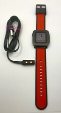 Used, Pebble Time 501 Smartwatch Black Face Red Rubber Band  WORKING for sale  Shipping to South Africa