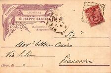 Cartolina regno 1898 usato  Piacenza