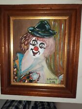 Clown painting oil d'occasion  Roubaix
