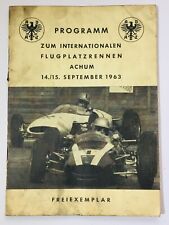 ACHUM (Alemania) F Jr y carreras de motocicletas 1963 14-15 de septiembre programa original segunda mano  Embacar hacia Argentina