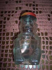 Domino Sugar & Cinnamon Mr. Bear Glass Shaker Piggy Bank Jar. 4 1/2" Tall for sale  Shipping to South Africa