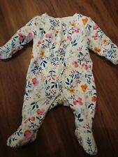 Baby Girls Mothercare Padded Sleepsuit Up To 1 Month 10lbs for sale  ASHFORD