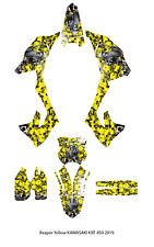 Kits gráficos REAPER YELLOW 4 adesivos Kawasaki KXF 450 KX450F 2019 comprar usado  Enviando para Brazil