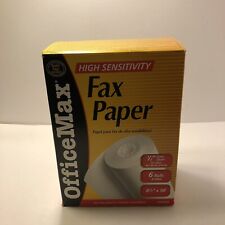 Máquina de fax de papel de fax Office Max 5 rollos 8 1⁄2"" de ancho x 98 pies de largo segunda mano  Embacar hacia Argentina