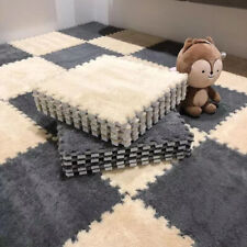 Alfombra de juego de felpa suave para bebés 60 piezas de espuma EVA azulejos entrelazados piso y alfombra segunda mano  Embacar hacia Argentina