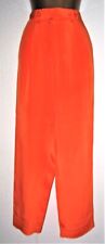 AUGUST SILK 36 / 8 Fabulous Vintage 80's Orange 100% Silk Loose Trousers W26 L28 for sale  LONDON