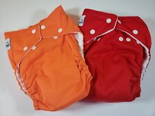 2 Fuzzi Bunz Cloth Diapers Perfect Size w Inserts L 25-45+ lbs Red Orange NWOT for sale  Shipping to South Africa
