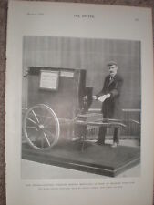 Printed photo Madame Tussaud wax work organ grinding Viscount Hinton 1899, usato usato  Spedire a Italy