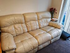 Recliner sofa leather for sale  WILLENHALL
