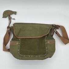 Vintage Fossil Key Per Canvas Crossbody Purse Green Corduroy Y2K 2000's, used for sale  Shipping to South Africa