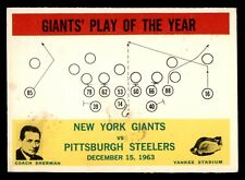 1964 Philadelphia Football #126 Giants Jogo do Ano Muito Bom/Excelente *d2 comprar usado  Enviando para Brazil