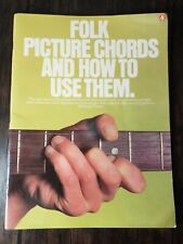 FOLK PICTURE CHORDS AND HOW TO USE THEM Beginner's Guitar Instructional Book  for sale  Shipping to South Africa