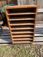 Vintage Hand Made Standing Shelf with 8 Shelves 30x19x10 Approx. Wood for sale  Shipping to South Africa