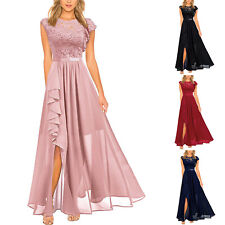 Women's Costume Mesh Gown Lace Floral Dress Chiffon Ball Gown Bridal Outfit, used for sale  Shipping to South Africa