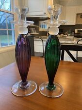 Crystal candlesticks pair for sale  Hudson