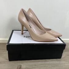 Nine West size 7 shoes Nude Beige leather Pump heels Martina for sale  Shipping to South Africa