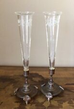 Pair antique etched for sale  Dover