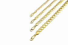 Usado, "Collar de cadena de eslabón cubano de oro amarillo liso de 14 K 1,5-12 mm para hombre mujer talla 16""-30" segunda mano  Embacar hacia Argentina