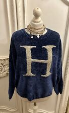 Navy gold chenille for sale  LONDON