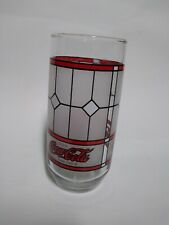 Coca Cola Drinking Glass, Vintage Tiffany style Coke Frosted Stained Glass., used for sale  Shipping to South Africa